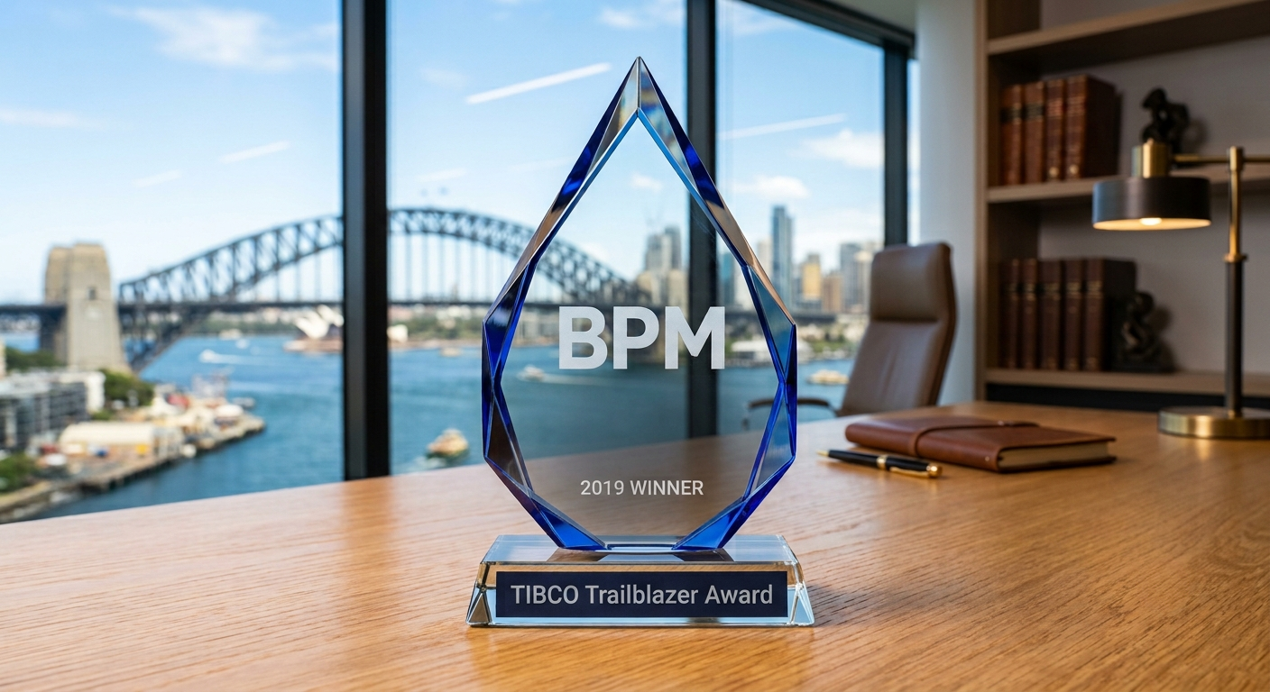 Sydney Water accepting the TIBCO Trailblazer Award